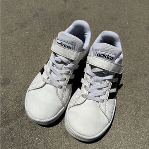 Adidas Kids White and Black Sneakers